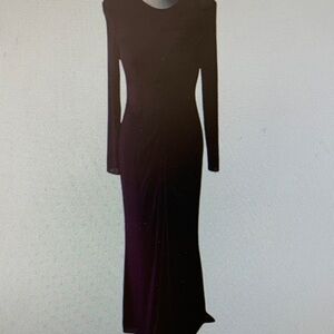 MARINA Long Sleeve Black Dress